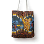 Aboriginal Dot Painting Koala Bear Tote Bag Aussie Eucalyptus Caesia Flowers