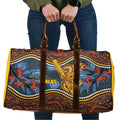 Aboriginal Dot Painting Koala Bear Travel Bag Aussie Eucalyptus Caesia Flowers