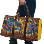 Aboriginal Dot Painting Koala Bear Travel Bag Aussie Eucalyptus Caesia Flowers