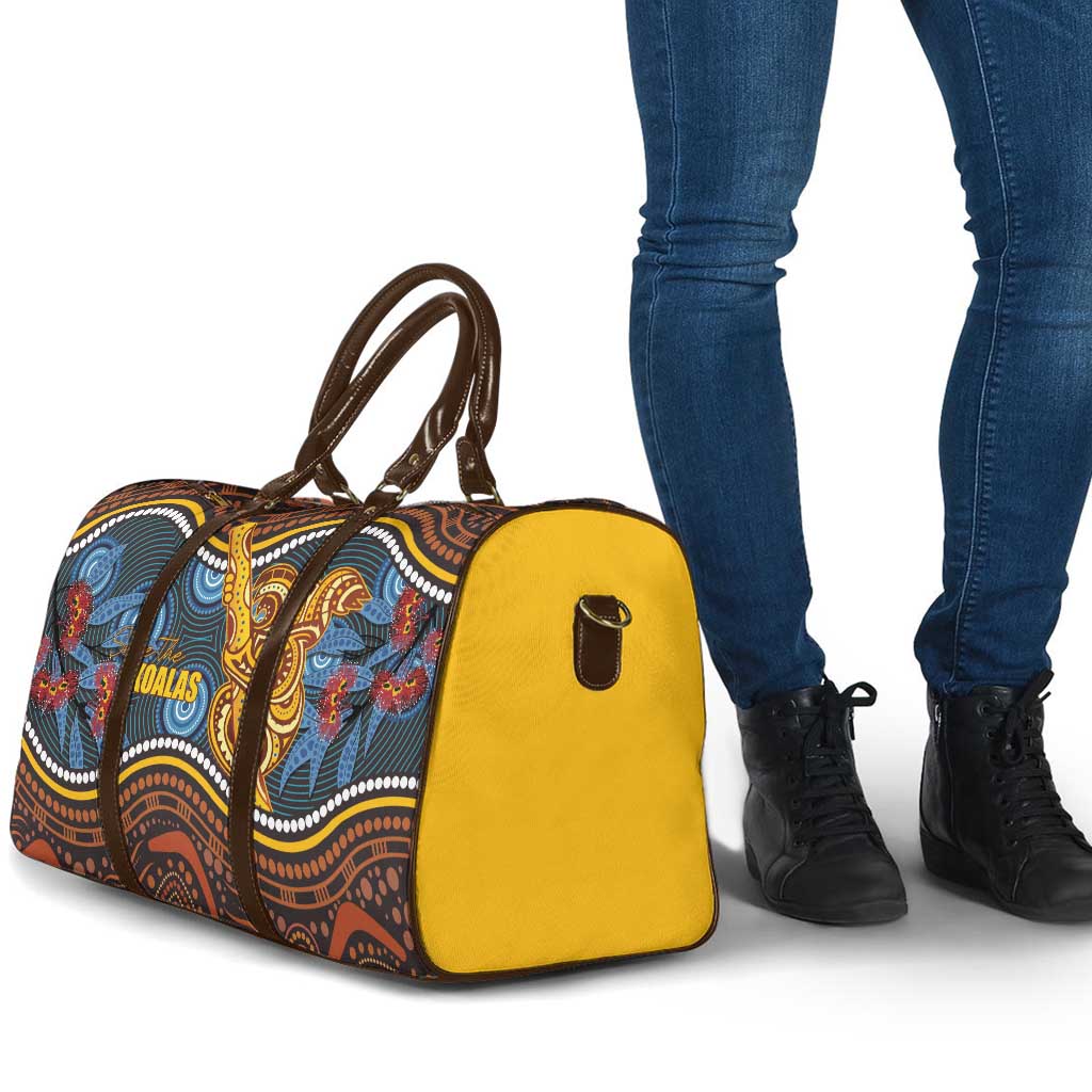 Aboriginal Dot Painting Koala Bear Travel Bag Aussie Eucalyptus Caesia Flowers