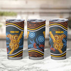 Aboriginal Dot Painting Koala Bear Personalised Tumbler Cup Aussie Eucalyptus Caesia Flowers