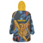 Aboriginal Dot Painting Koala Bear Personalised Wearable Blanket Hoodie Aussie Eucalyptus Caesia Flowers