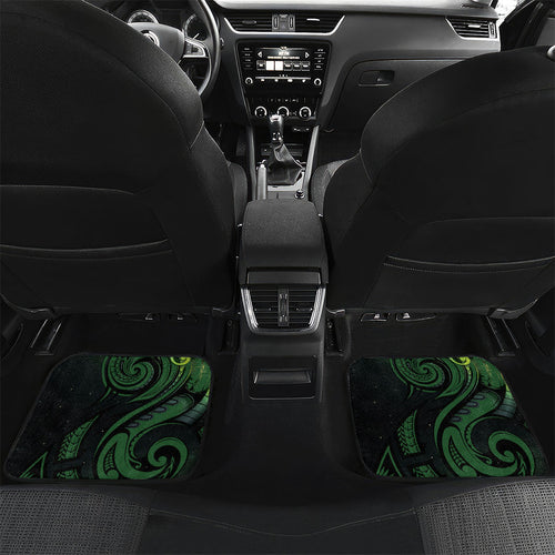 Kiwi New Zealand Personalised Car Mats Aotearoa Map Silver Fern Koru Pattern