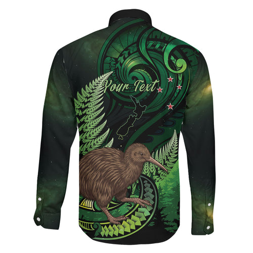 Kiwi New Zealand Personalised Family Matching Puletasi and Hawaiian Shirt Aotearoa Map Silver Fern Koru Pattern