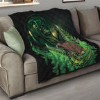 Kiwi New Zealand Personalised Quilt Aotearoa Map Silver Fern Koru Pattern