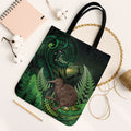 Kiwi New Zealand Personalised Tote Bag Aotearoa Map Silver Fern Koru Pattern