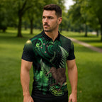 Kiwi New Zealand Personalised Zipper Polo Shirt Aotearoa Map Silver Fern Koru Pattern