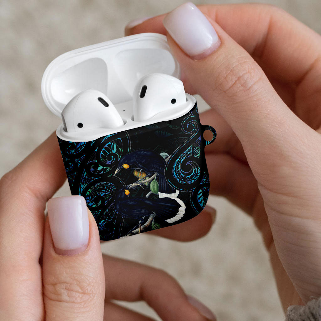 New Zealand Huia Bird AirPods Case Paua Shell Maori Pattern