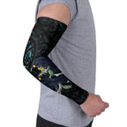 New Zealand Huia Bird Arm Sleeves Paua Shell Maori Pattern