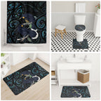New Zealand Huia Bird Bathroom Set Paua Shell Maori Pattern