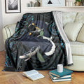 New Zealand Huia Bird Blanket Paua Shell Maori Pattern