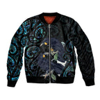 New Zealand Huia Bird Bomber Jacket Paua Shell Maori Pattern