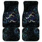 New Zealand Huia Bird Car Mats Paua Shell Maori Pattern