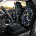 New Zealand Huia Bird Car Seat Cover Paua Shell Maori Pattern