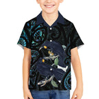 New Zealand Huia Bird Hawaiian Shirt Paua Shell Maori Pattern