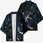 New Zealand Huia Bird Kimono Paua Shell Maori Pattern