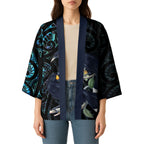 New Zealand Huia Bird Kimono Paua Shell Maori Pattern