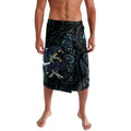 New Zealand Huia Bird Lavalava Paua Shell Maori Pattern