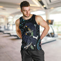 New Zealand Huia Bird Men Tank Top Paua Shell Maori Pattern