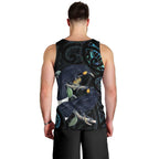 New Zealand Huia Bird Men Tank Top Paua Shell Maori Pattern