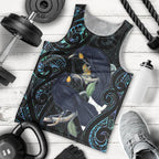 New Zealand Huia Bird Men Tank Top Paua Shell Maori Pattern