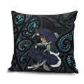 New Zealand Huia Bird Pillow Cover Paua Shell Maori Pattern