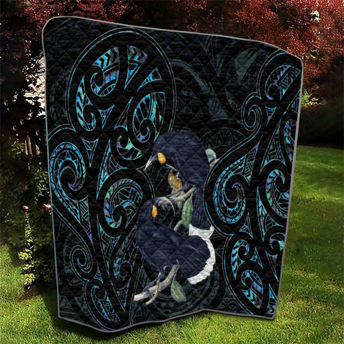 New Zealand Huia Bird Quilt Paua Shell Maori Pattern