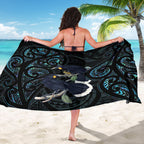 New Zealand Huia Bird Sarong Paua Shell Maori Pattern