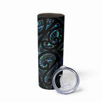 New Zealand Huia Bird Skinny Tumbler Paua Shell Maori Pattern