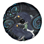New Zealand Huia Bird Spare Tire Cover Paua Shell Maori Pattern