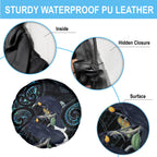 New Zealand Huia Bird Spare Tire Cover Paua Shell Maori Pattern