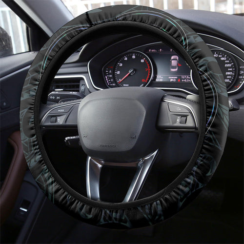 New Zealand Huia Bird Steering Wheel Cover Paua Shell Maori Pattern