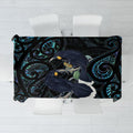 New Zealand Huia Bird Tablecloth Paua Shell Maori Pattern