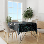 New Zealand Huia Bird Tablecloth Paua Shell Maori Pattern