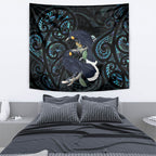New Zealand Huia Bird Tapestry Paua Shell Maori Pattern