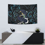 New Zealand Huia Bird Tapestry Paua Shell Maori Pattern