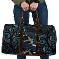 New Zealand Huia Bird Travel Bag Paua Shell Maori Pattern
