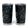 New Zealand Huia Bird Tumbler Cup Paua Shell Maori Pattern
