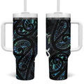 New Zealand Huia Bird Tumbler With Handle Paua Shell Maori Pattern