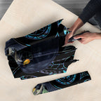 New Zealand Huia Bird Umbrella Paua Shell Maori Pattern