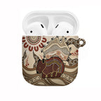 Australia Wombat AirPods Case Aussie Map Aboriginal Pattern