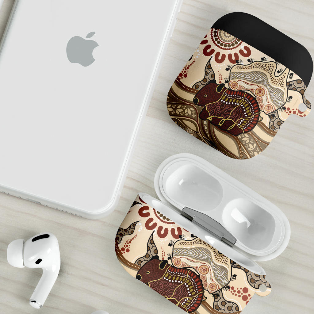 Australia Wombat AirPods Case Aussie Map Aboriginal Pattern