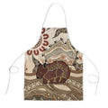 Australia Wombat Apron Aussie Map Aboriginal Pattern
