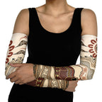 Australia Wombat Arm Sleeves Aussie Map Aboriginal Pattern