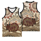 Australia Wombat Basketball Jersey Aussie Map Aboriginal Pattern
