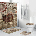 Australia Wombat Bathroom Set Aussie Map Aboriginal Pattern