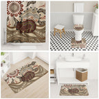 Australia Wombat Bathroom Set Aussie Map Aboriginal Pattern