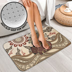 Australia Wombat Bathroom Set Aussie Map Aboriginal Pattern