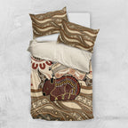 Australia Wombat Bedding Set Aussie Map Aboriginal Pattern