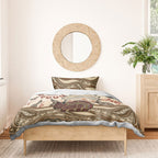 Australia Wombat Bedding Set Aussie Map Aboriginal Pattern